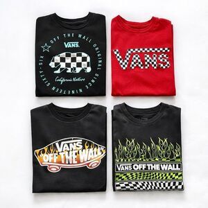 Vans Boys Graphic Tee Lot Size 8 Small Off The Wall Skate Shirts 4